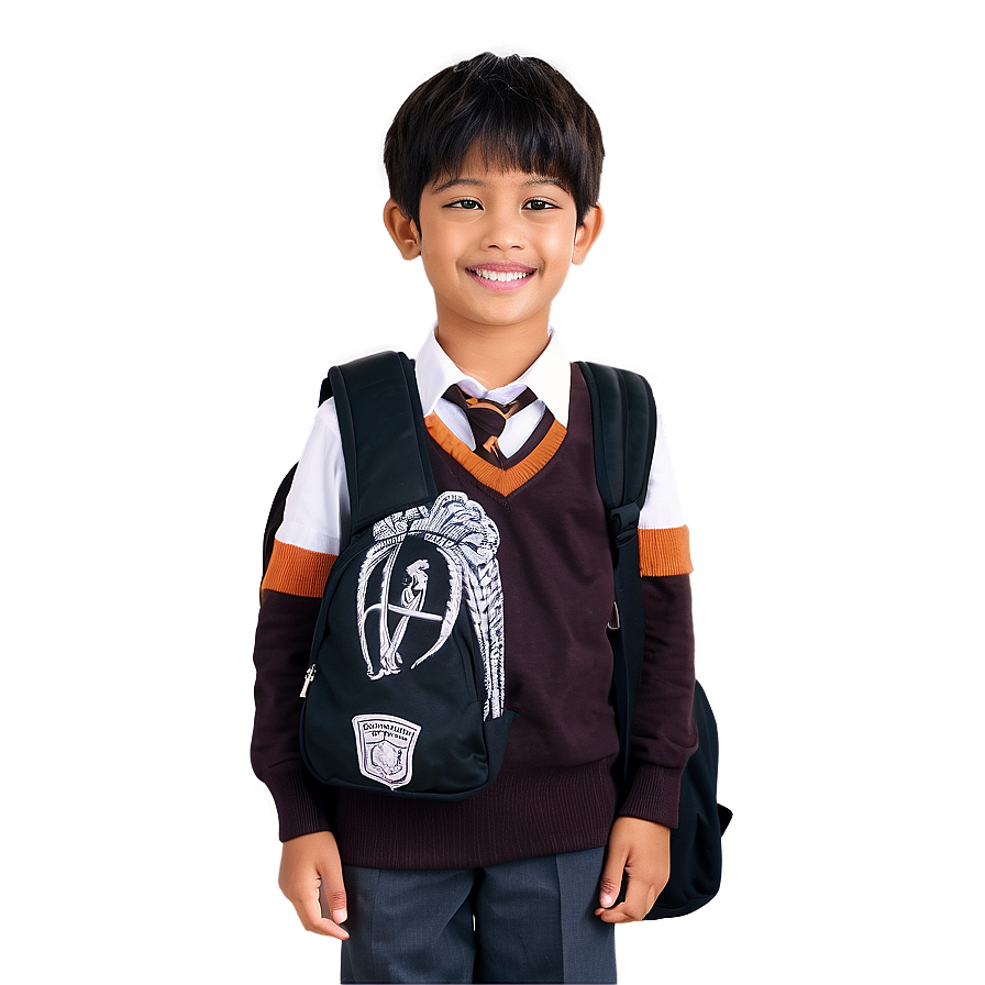 Kid In School Uniform Png 05242024