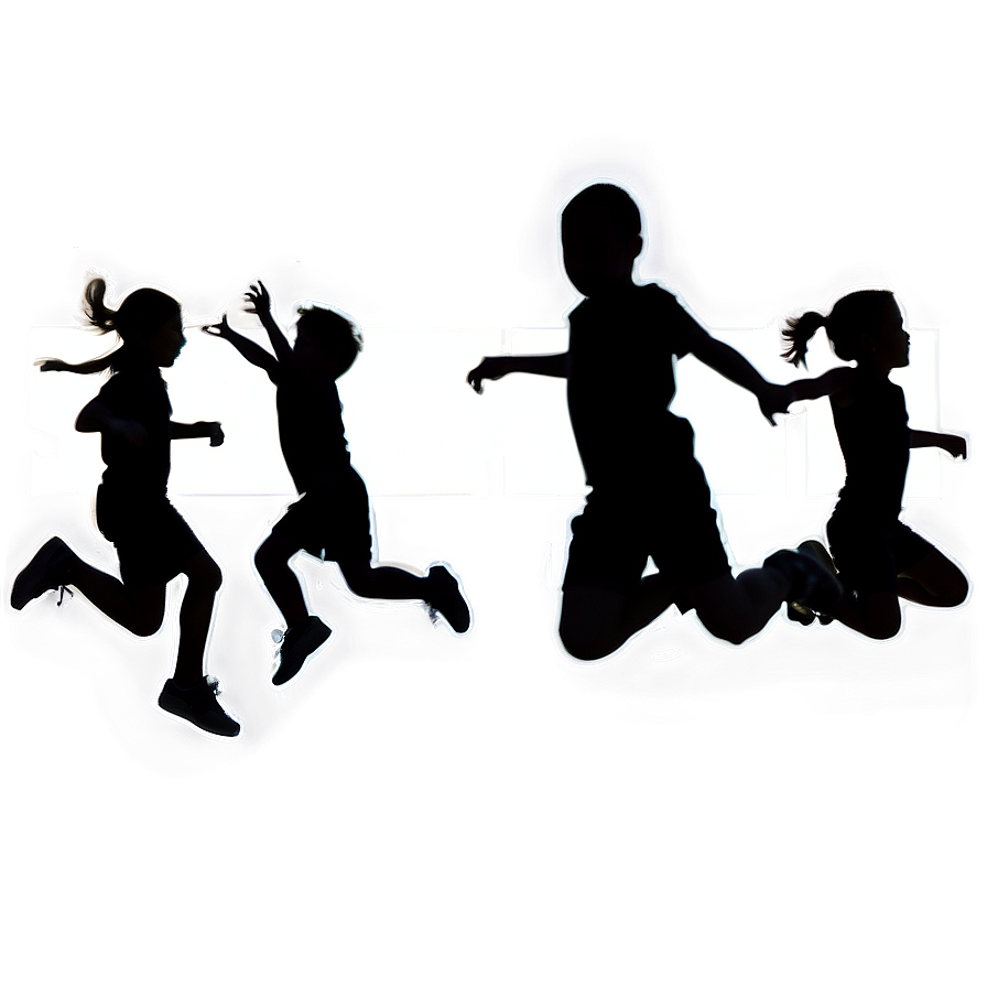 Kid Jumping Silhouette PNG bpi PNG with transparent background