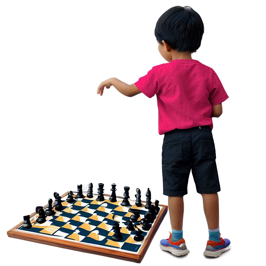 Kid Playing Chess Png Qiu