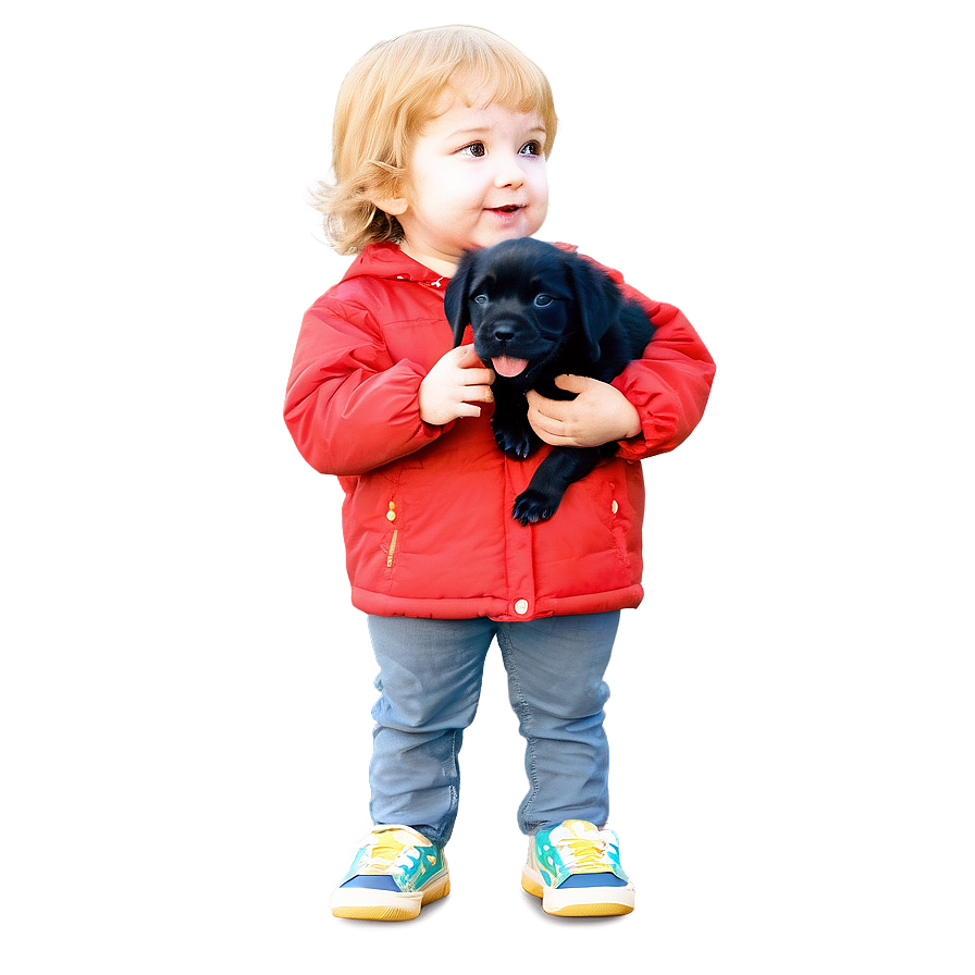 Kid With Puppy Png 38