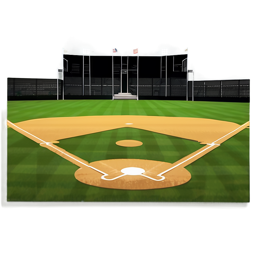 Kids Baseball Field Cartoon Png Awi96