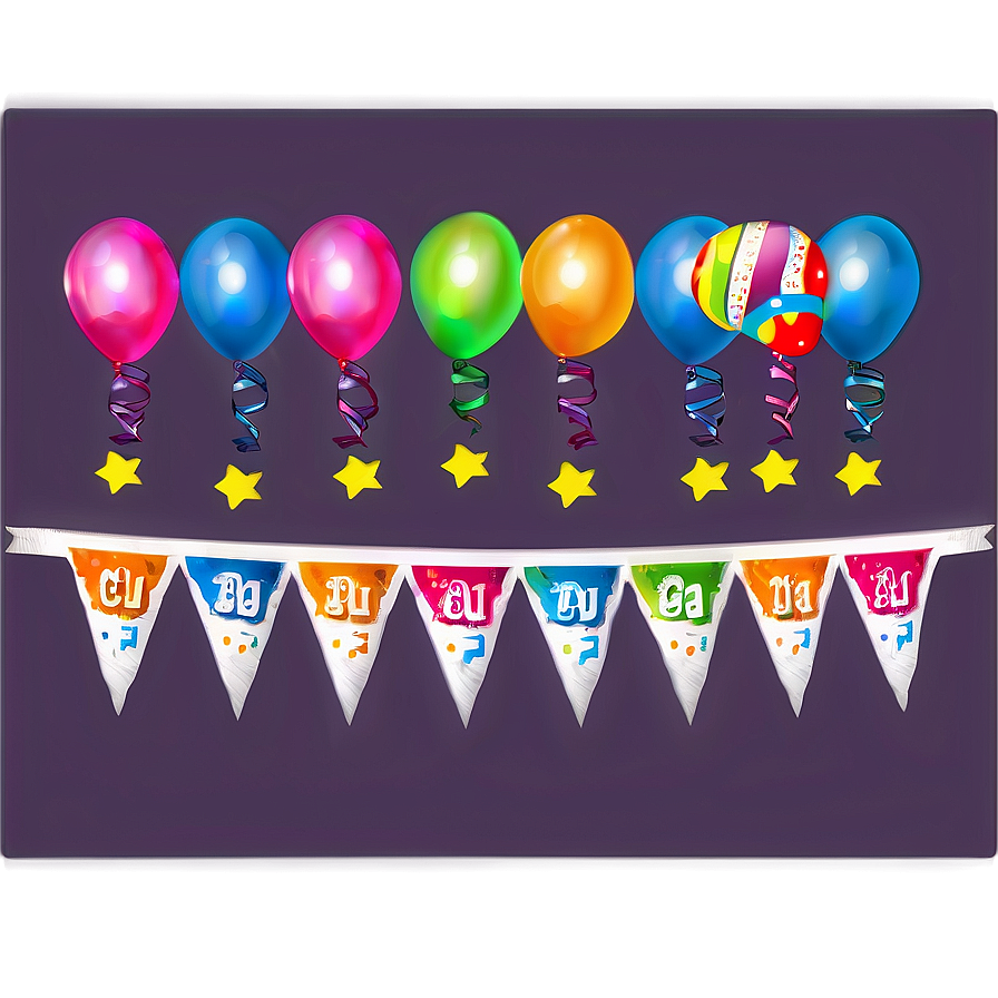 Kids Birthday Party Banner Png 06122024