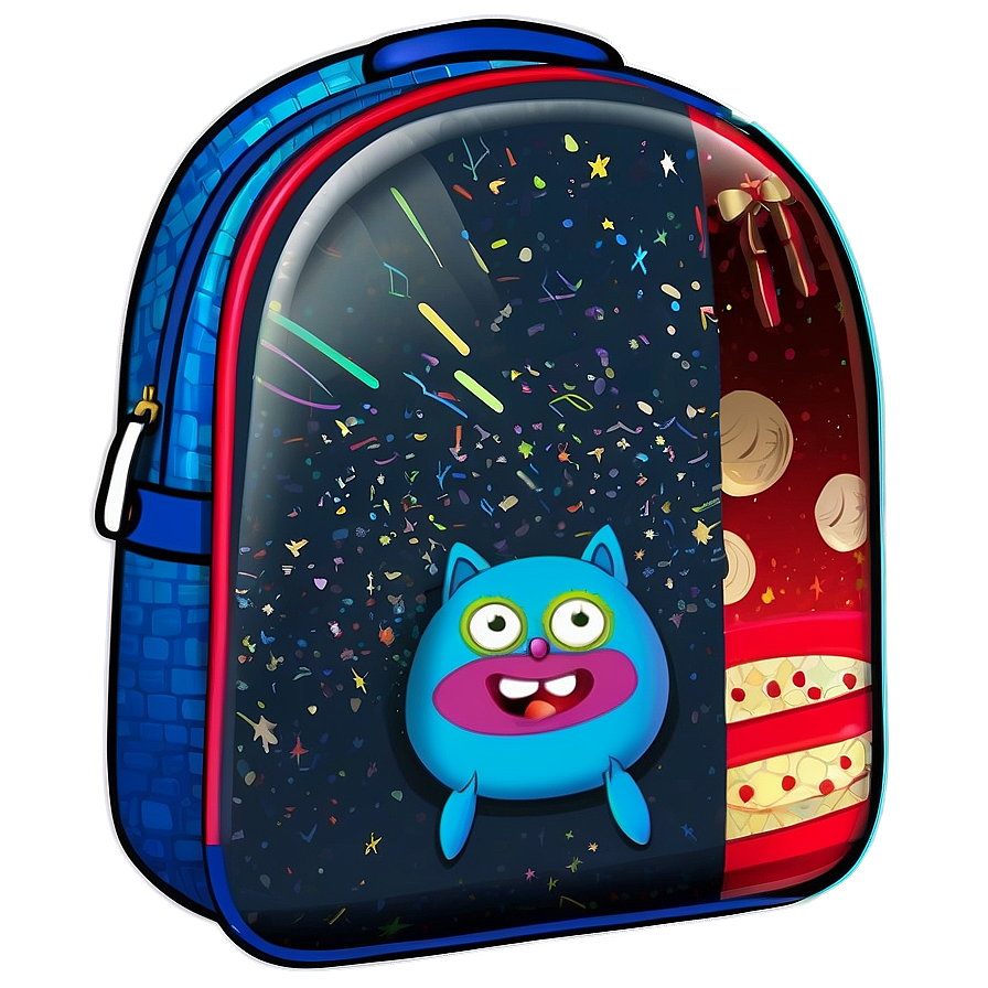 Kids' Book Bag Cartoon Style Png 73