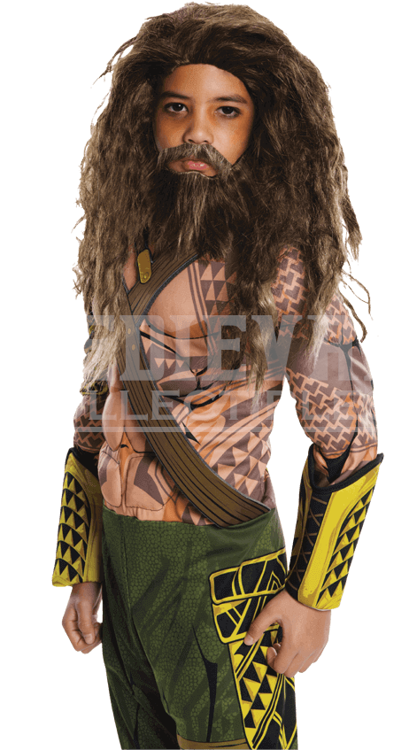 Kids Dawn Of Justice Aquaman Wig And Beard Set - Aquaman Wig And Beard For Kids, HD Png Download PNG with transparent background