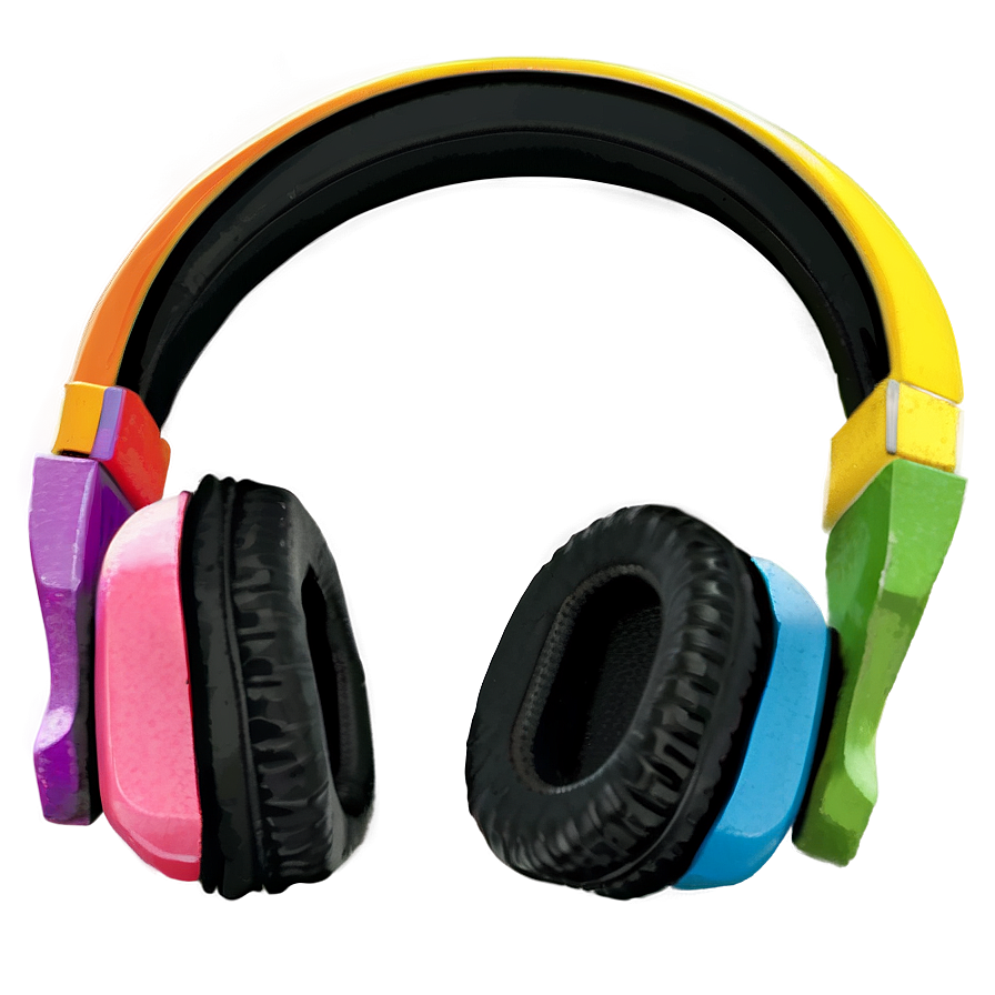 Kids Headphones Colorful Png 05042024