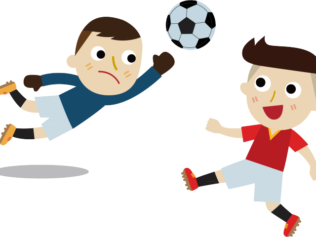 Transparent Children Playing Clipart - Children Playing Football Clipart, HD Png Download PNG with transparent background