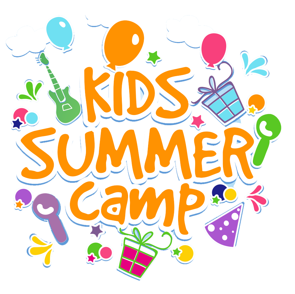 Kids Summer Camp Colorful Illustration