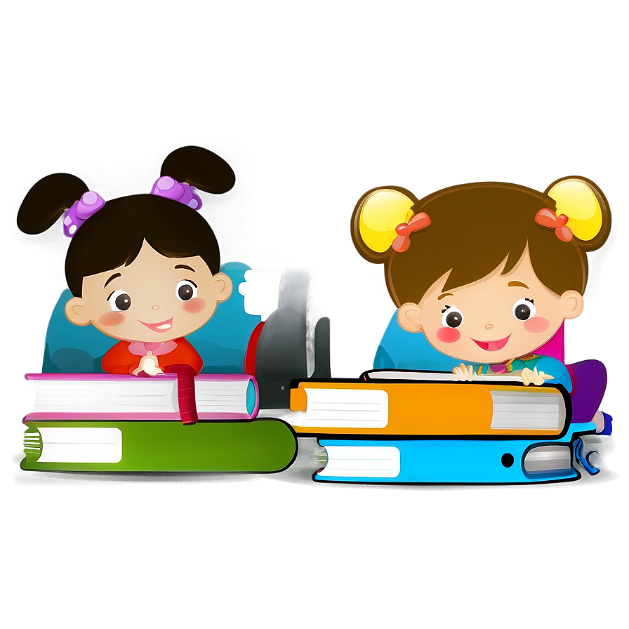 Kids With Books Png Acv