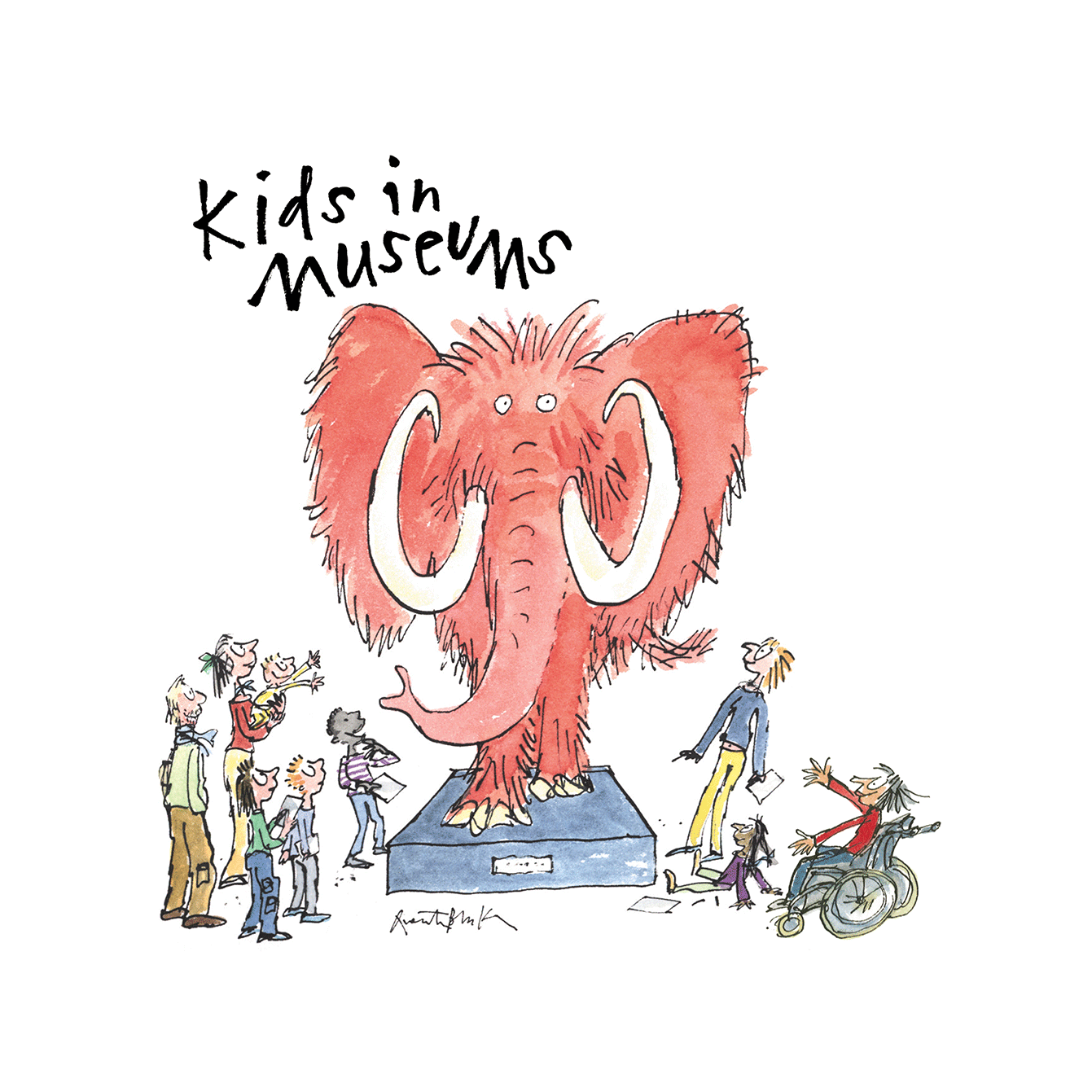 Kidsin Museum Elephant Exhibit Illustration