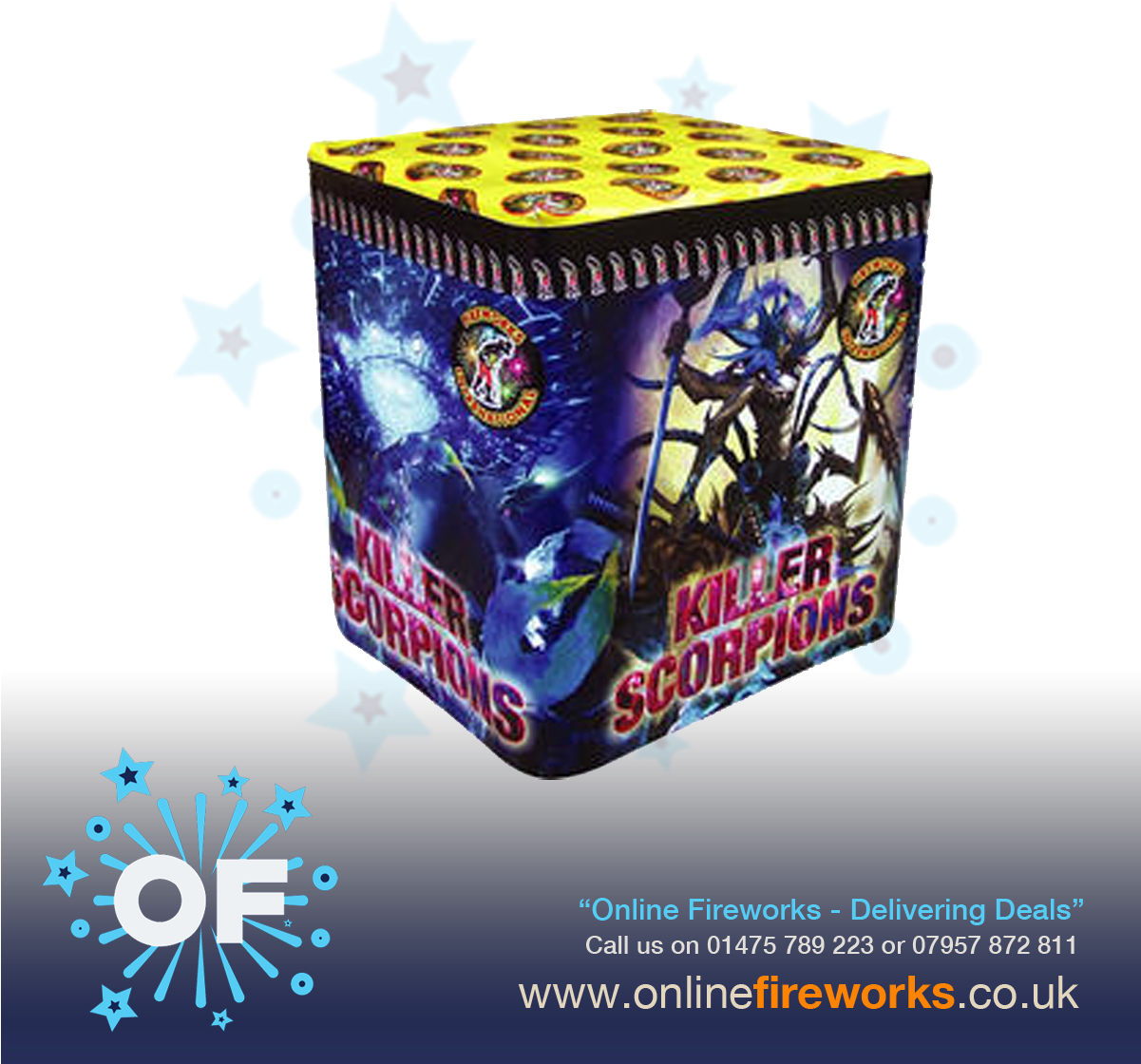 Killer Scorpions Firework Product PNG with transparent background