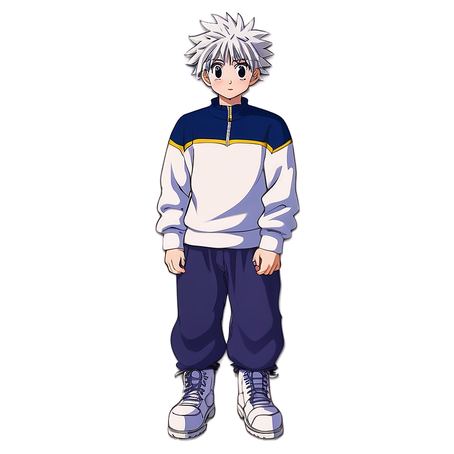 Killua in Winter Clothes PNG yoq PNG with transparent background