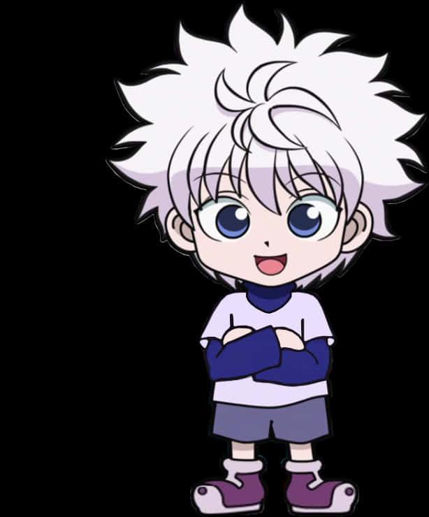 Killua Zoldyck Anime Character PNG with transparent background