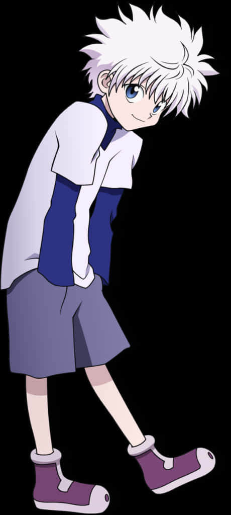 Killua Zoldyck Anime Character PNG with transparent background