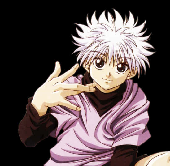 Killua_ Zoldyck_ Anime_ Character PNG with transparent background