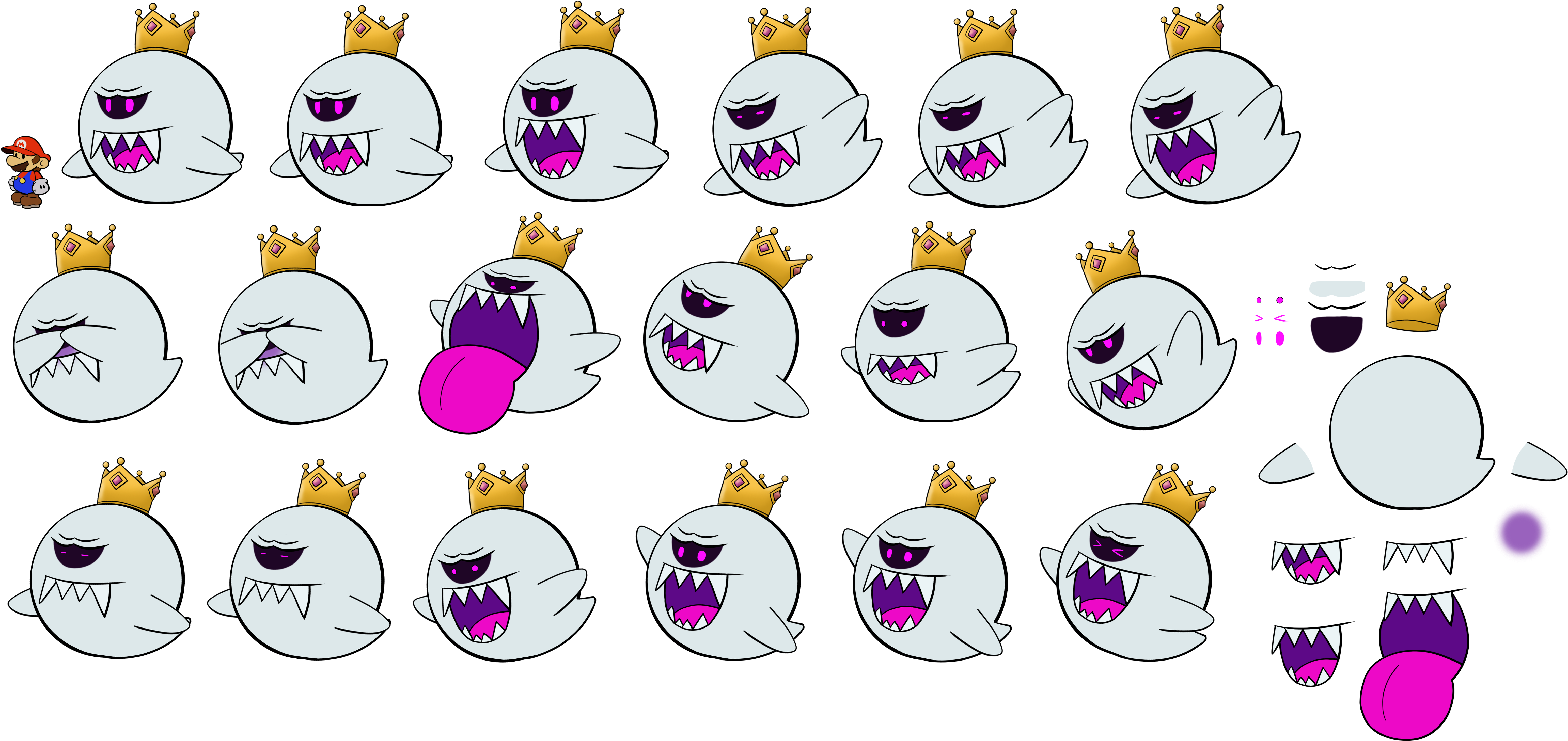 King Booand Mario Spritesheet