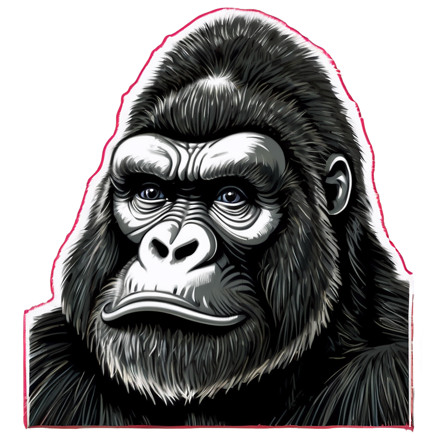 King Kong Black and White PNG 05232024 PNG image with a transparent background, free high-resolution download