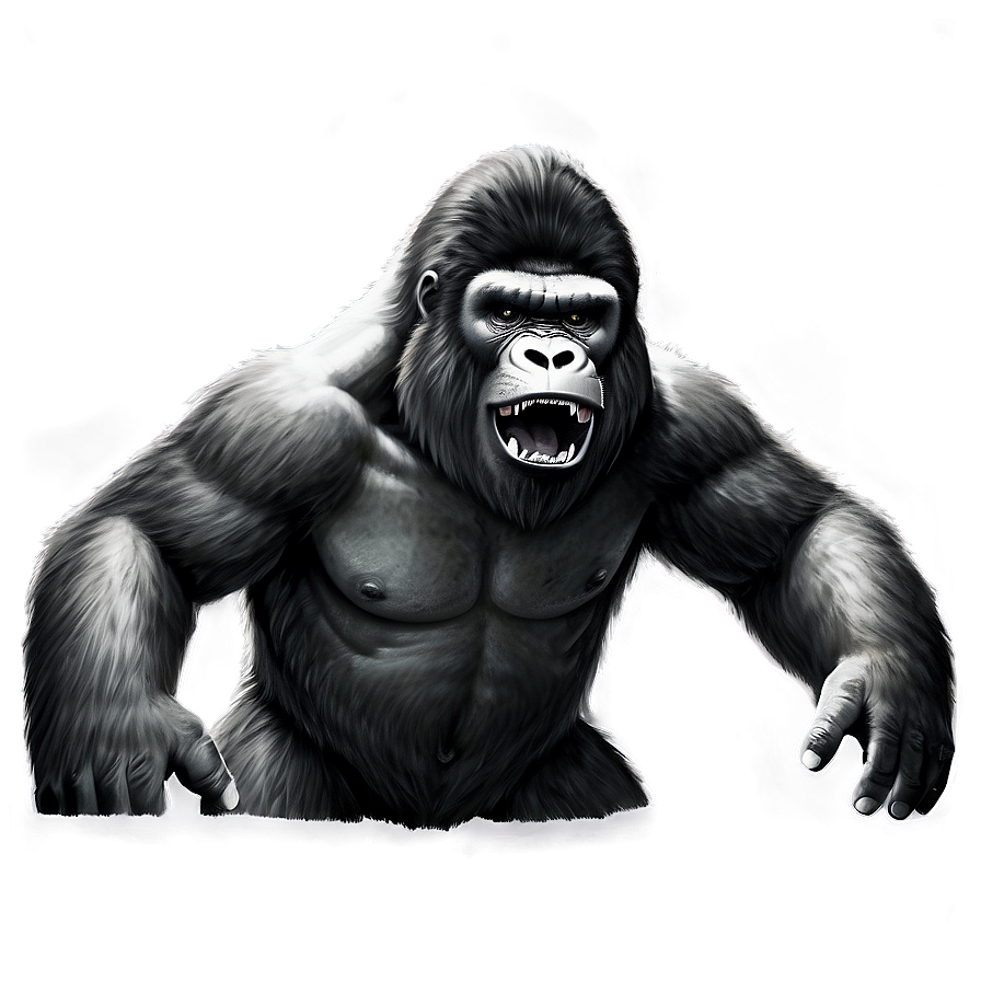 King Kong Black and White PNG agl PNG image with a transparent background, free high-resolution download
