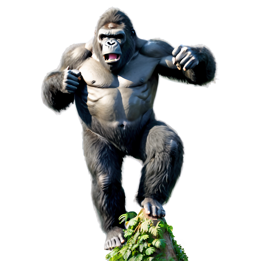 King Kong Climbing PNG 05232024 PNG image with a transparent background, free high-resolution download