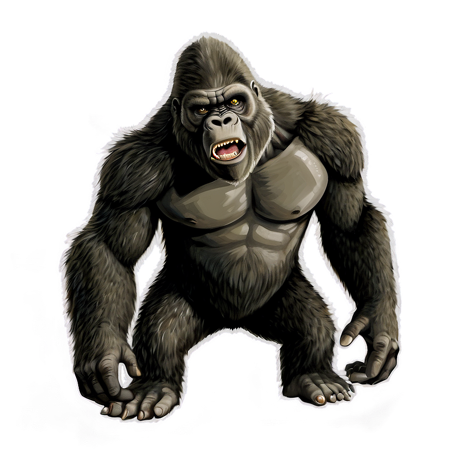 King Kong Illustration PNG 12 PNG with transparent background