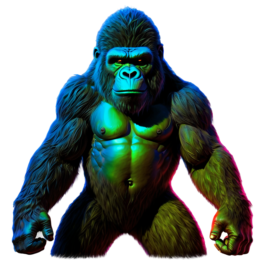 King Kong Neon Art Png Mjj