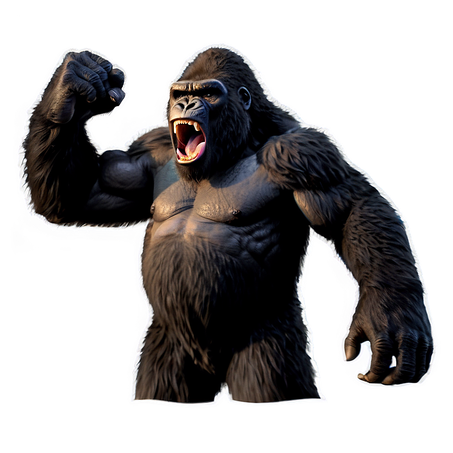 King Kong Roaring PNG 05232024 PNG with transparent background