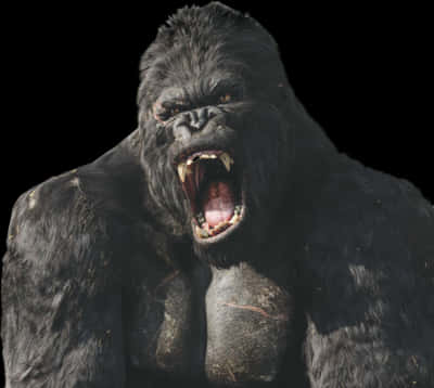 King Kong Roaring Portrait PNG with transparent background