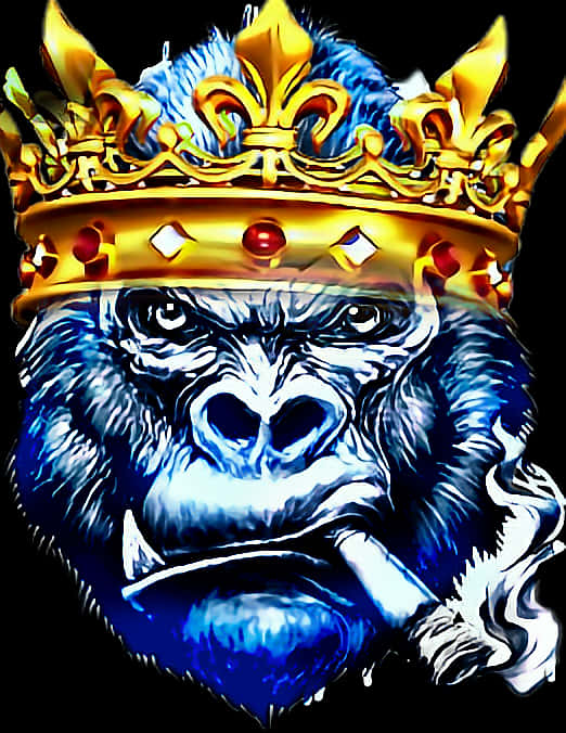 King Kong Royal Portrait PNG with transparent background