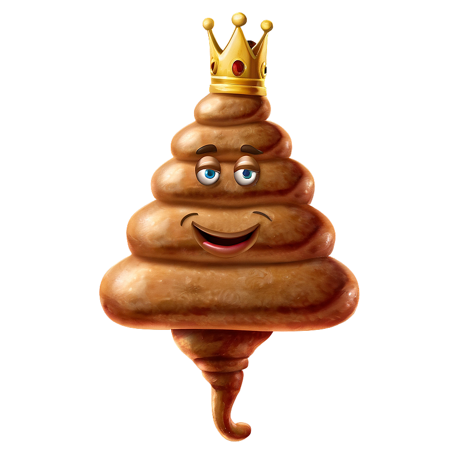 King Poop Emoji Png 3