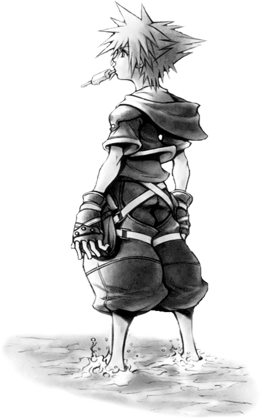 Kingdom Hearts Ii Sora Amoled Wallpaper B&amp - Kingdom Hearts 2 Sora Ice Cream, HD Png Download PNG with transparent background