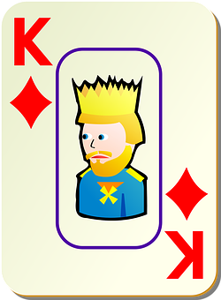 Kingof Diamonds Playing Card PNG with transparent background