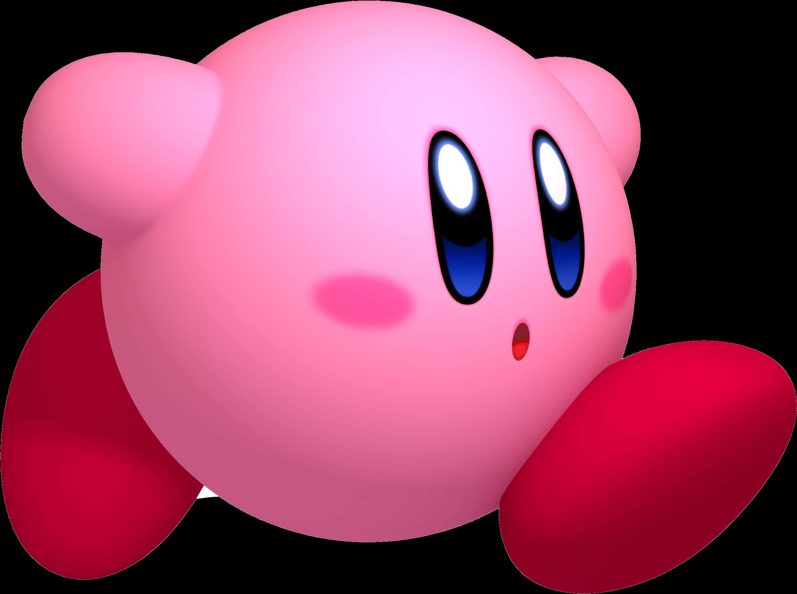 Kirby Classic Pose PNG with transparent background