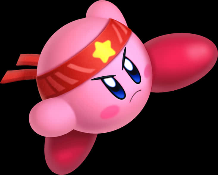 Kirby Fighter Stance PNG with transparent background