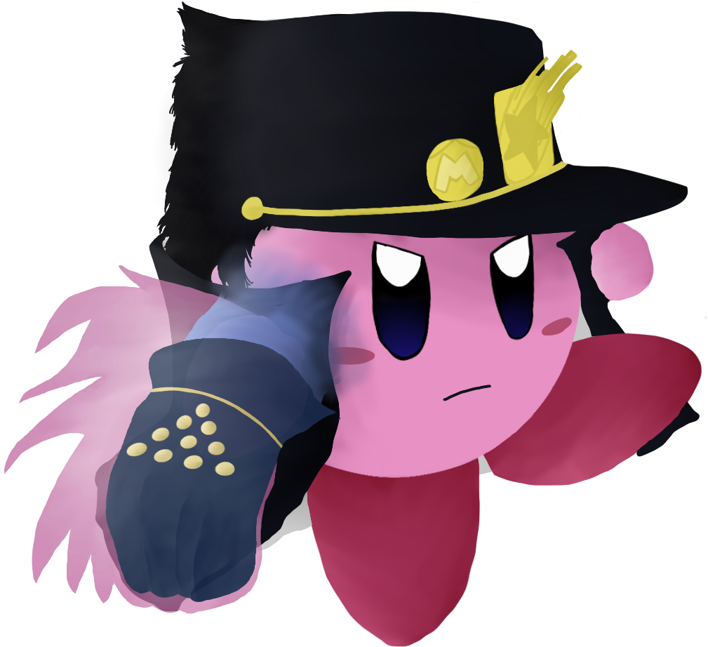 Kirby Jotaro Crossover Art