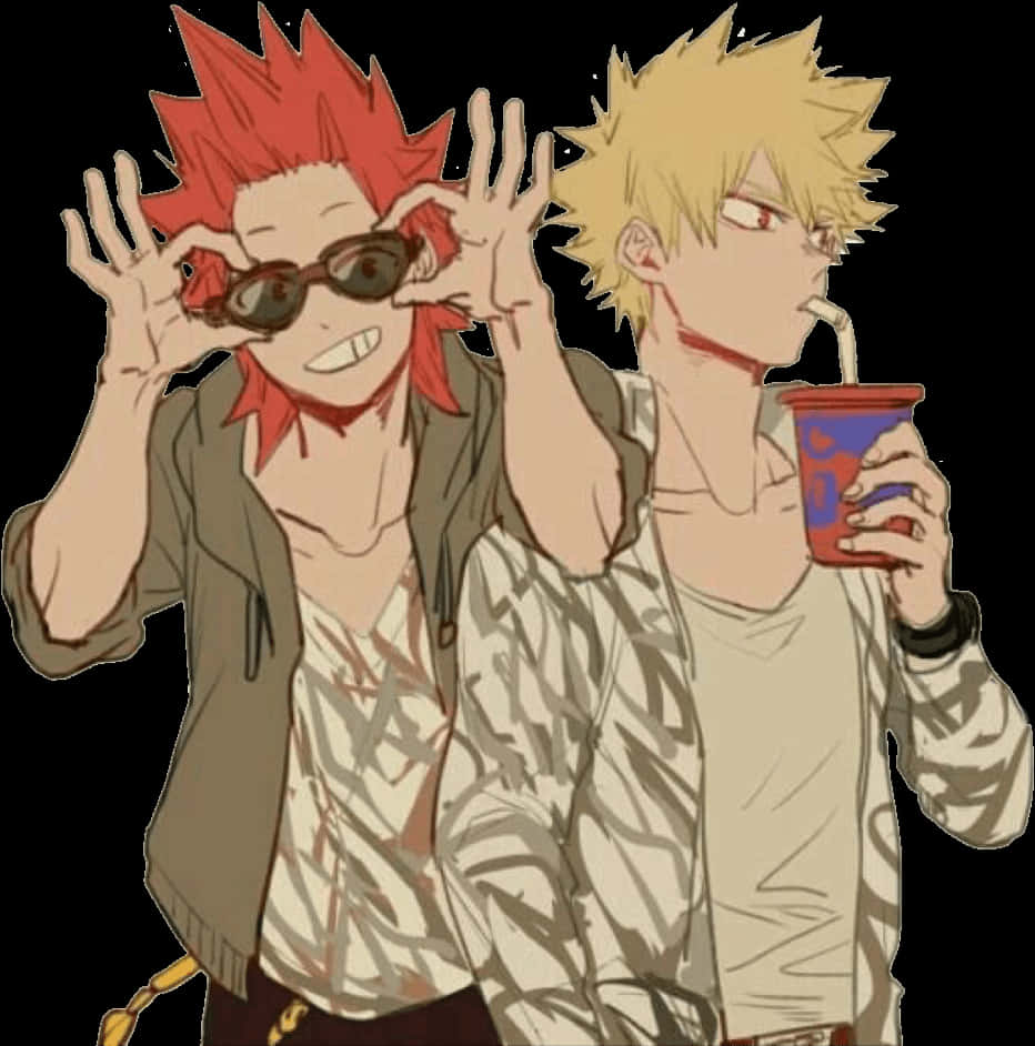 Kiribaku Kirishimaeijirou Bakugoukatsuki Bakugoxki - Bakugou Kirishima Boku No Hero, HD Png Download PNG with transparent background
