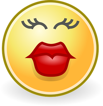 Kissing Face Emoji PNG with transparent background