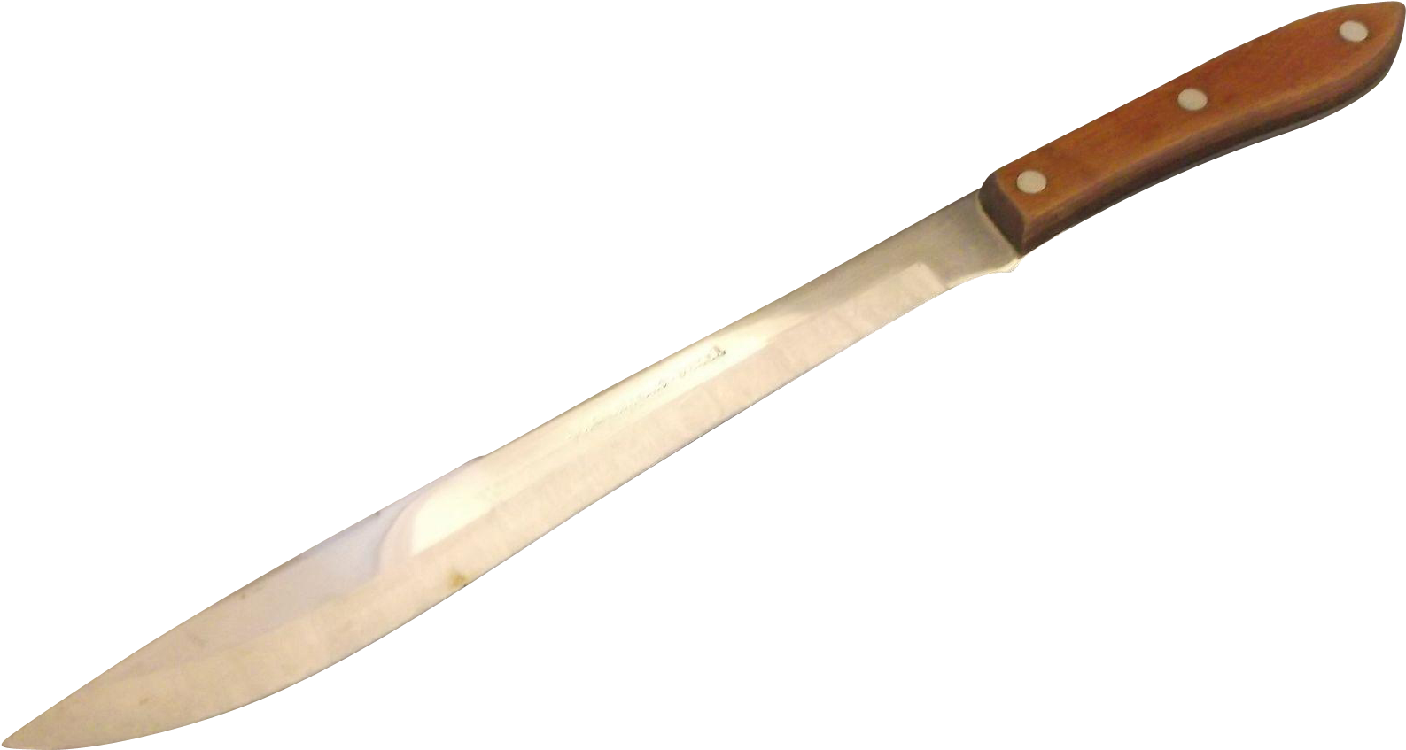 Interpur Japan Stainless Steel Carving Butcher Knife - Long Handle Knife PNG with transparent background