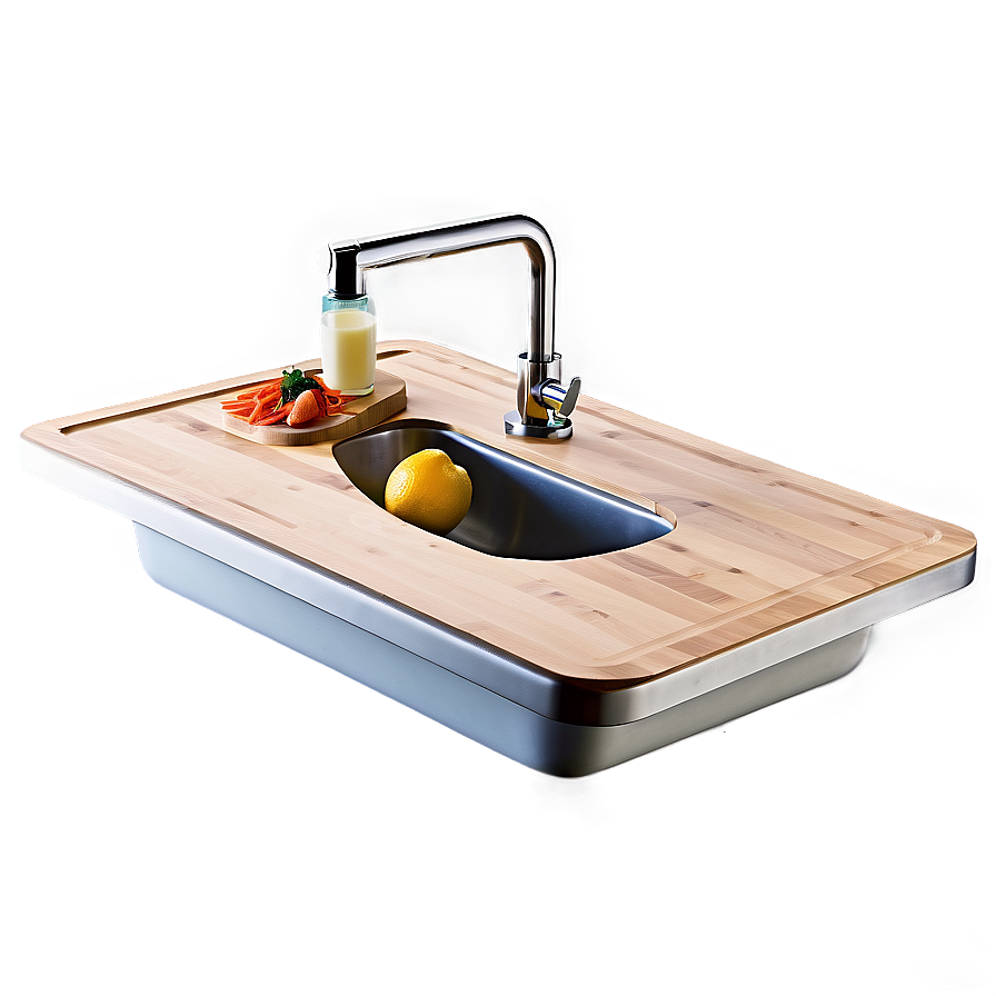 Kitchen Sink With Cutting Board Png 06122024