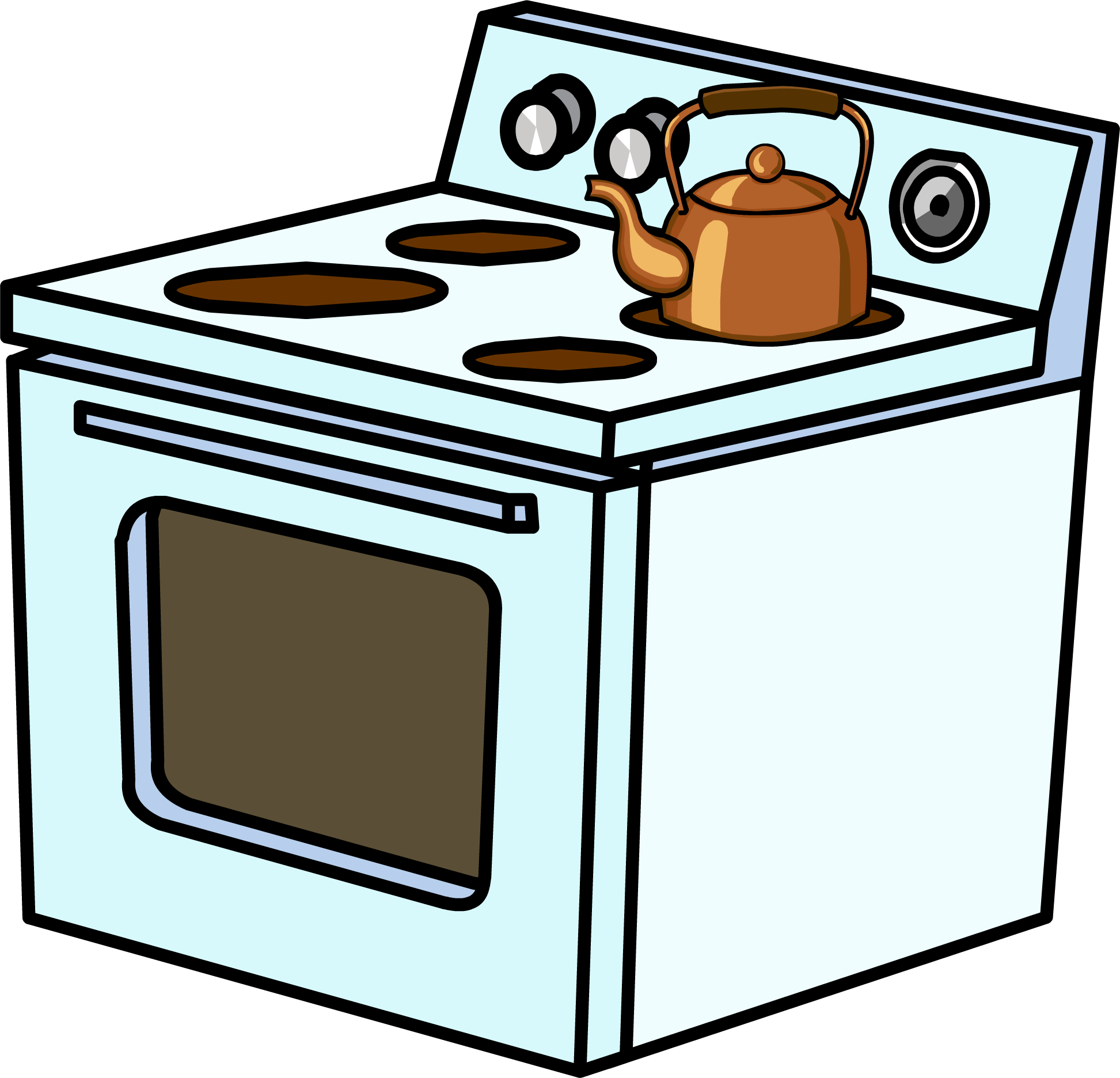 Kitchen Stovewith Kettle Illustration