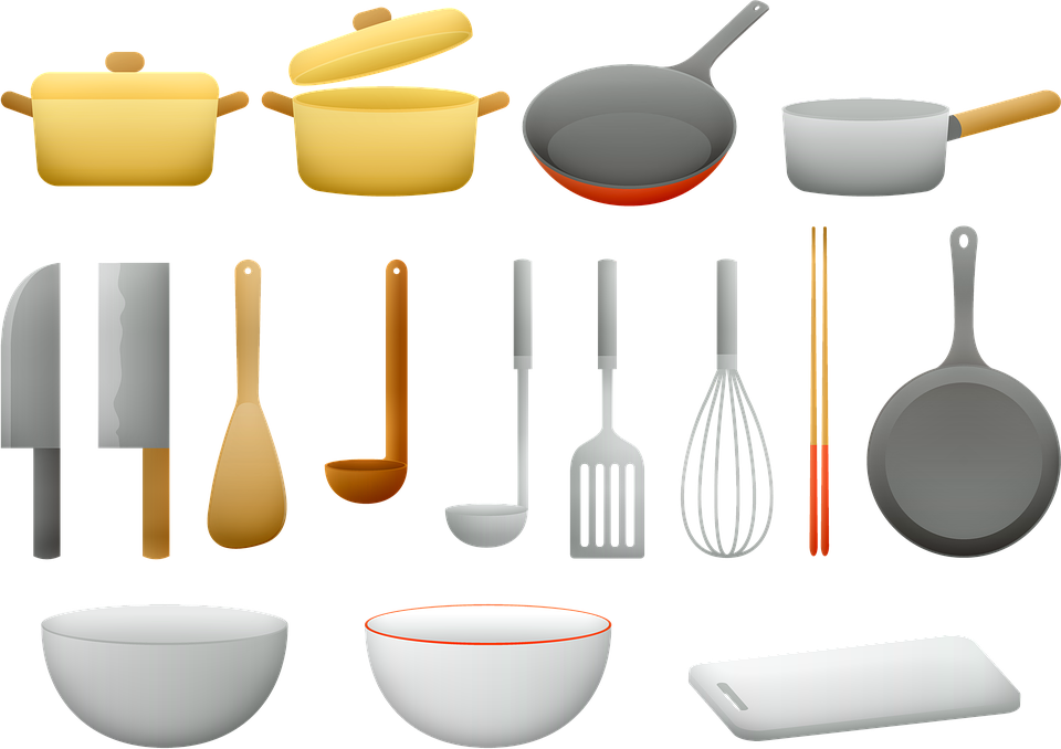 Pots And Pans, Kitchen Utensils, Cooking, Chef, Pot - 10 Kitchen Utensils And Their Uses, HD Png Download PNG with transparent background
