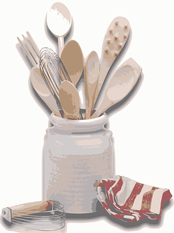 Kitchen Utensilsand Holder Illustration