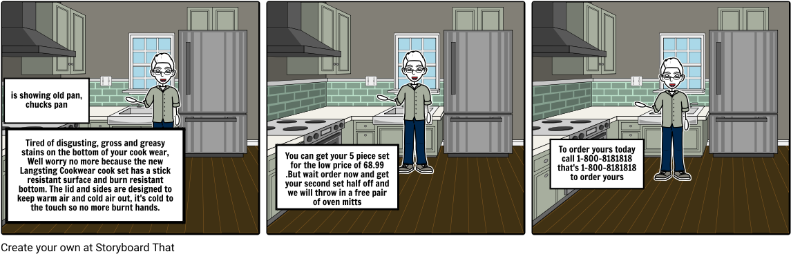 Kitchenware Infomercial Comic Strip