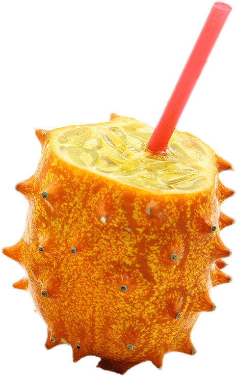 Kiwano With Straw, HD Png Download PNG image with a transparent background, free high-resolution download
