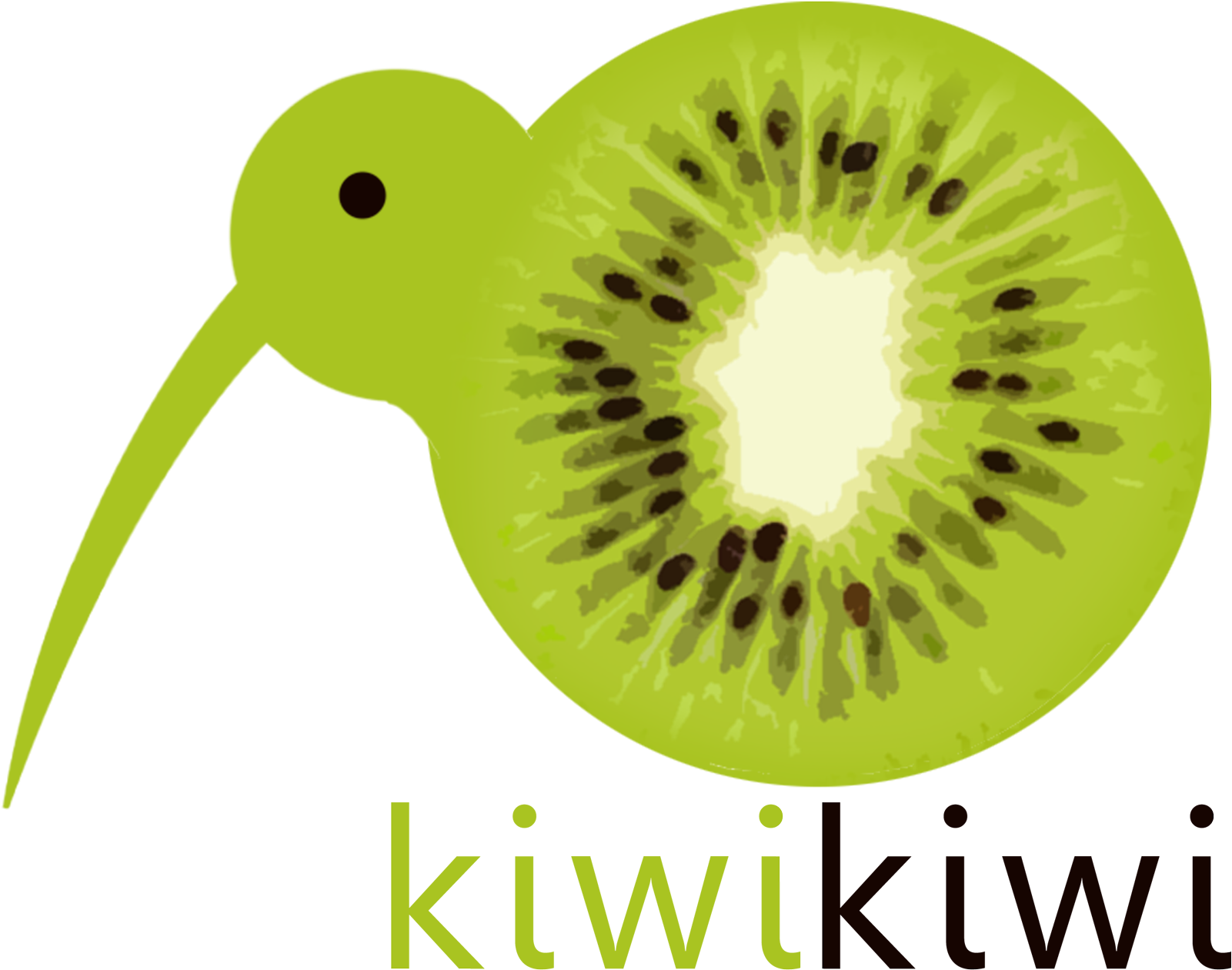 Kiwi Bird Fruit Playful Illustration