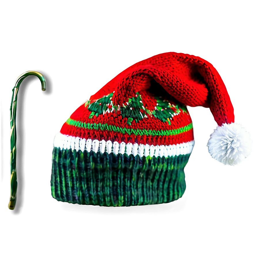 Knitted Christmas Hat PNG 04292024 PNG image with a transparent background, free high-resolution download