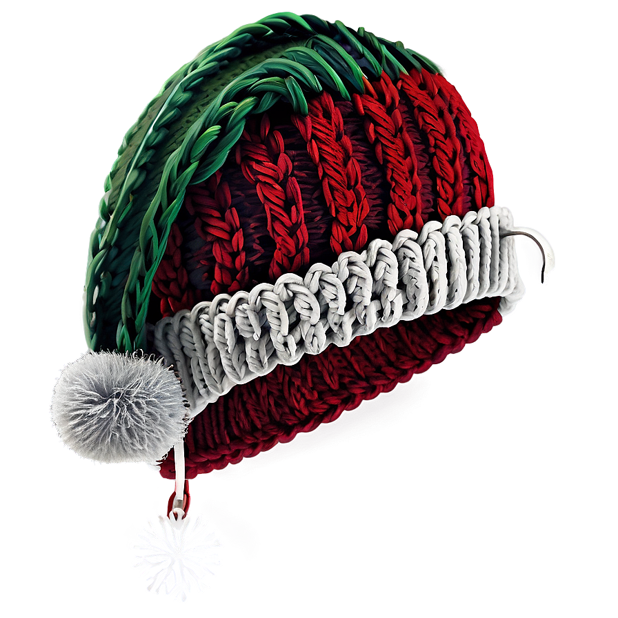 Knitted Christmas Hat PNG qbu PNG image with a transparent background, free high-resolution download
