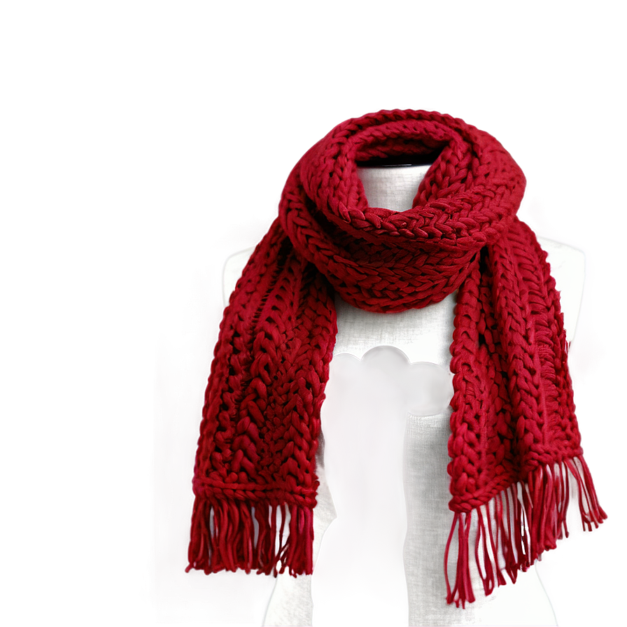 Knitted Red Scarf PNG 59 PNG image with a transparent background, free high-resolution download