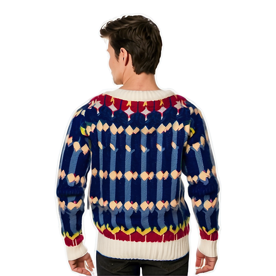 Knitted Winter Sweater Pattern PNG 55 PNG with transparent background