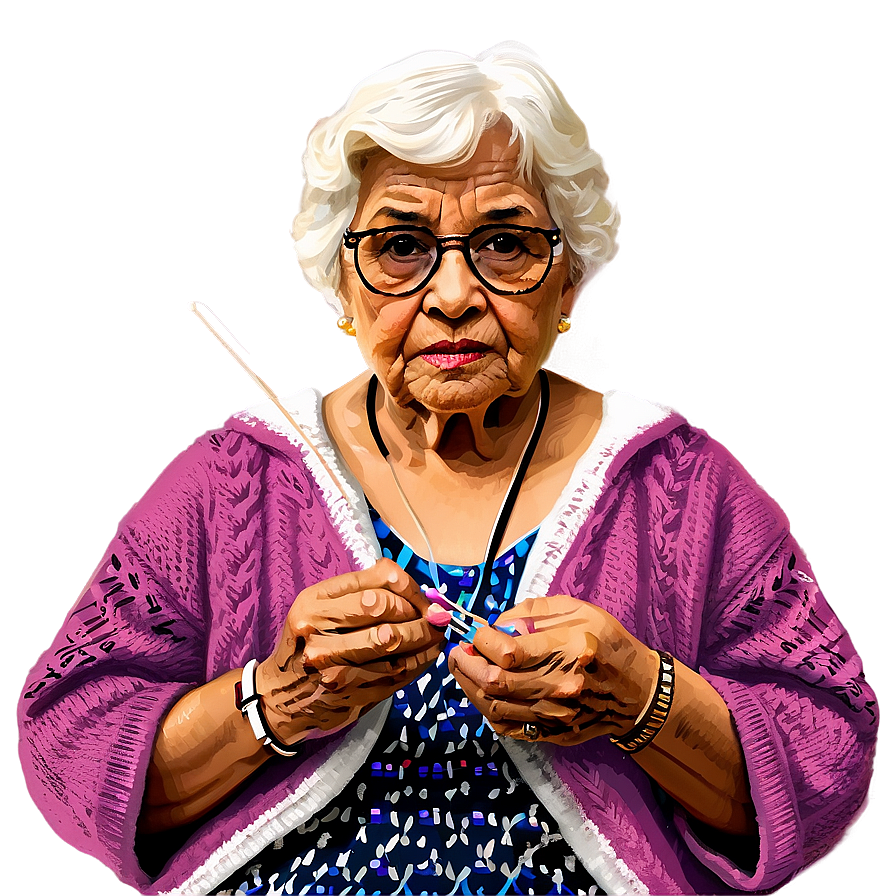 Knitting Grandma Png Xwq61