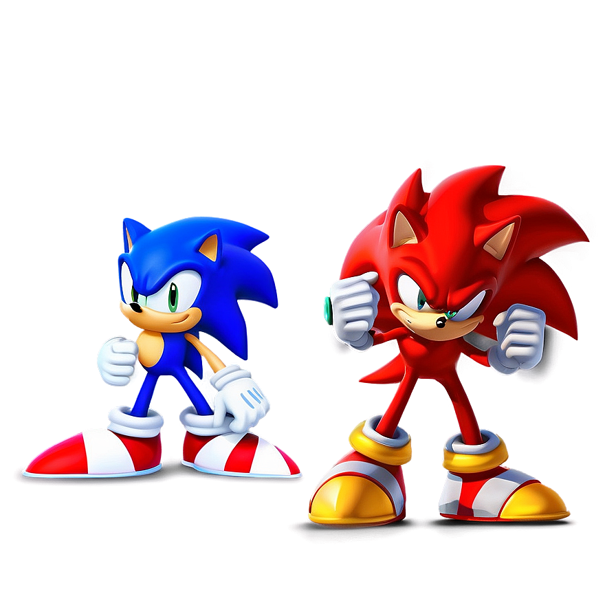 Knuckles and Sonic Team Up PNG 04292024 PNG with transparent background
