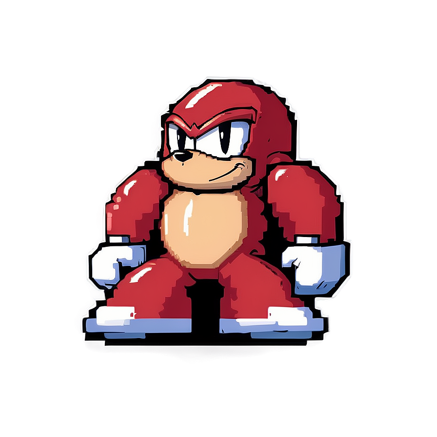 Knuckles In Pixel Art Png Wmn